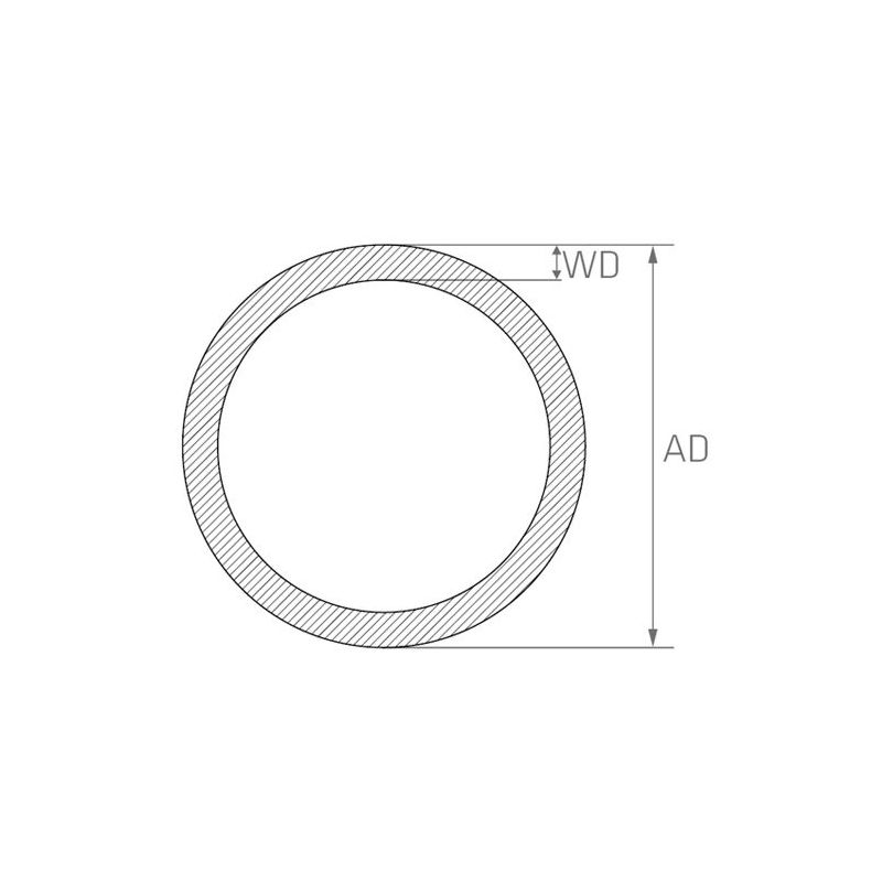 Rustfritt stålrør 0,8-4 mm tynnvegget kapillarrør V2A 1.4301