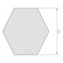 Rustfritt stål hexagon SW 18mm-60mm 1.4305 bar hexagon VA V2A 303 hexagonal bar, rustfritt stål